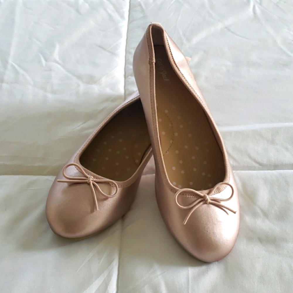 Like New Rose Gold Ballet Flats